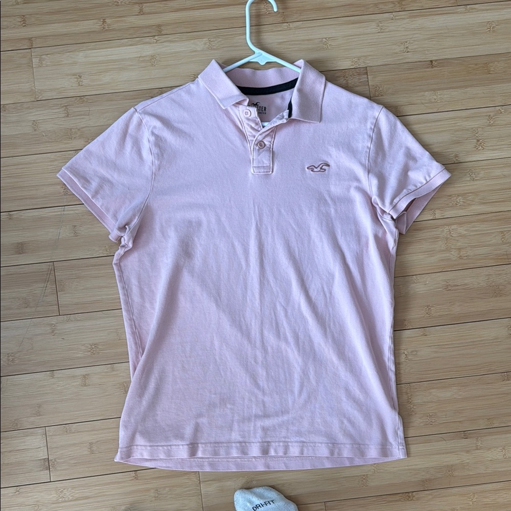 Hollister Men's Pink Polo Shirt